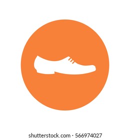 Flat icon. Men's footwear. Men's shoes.