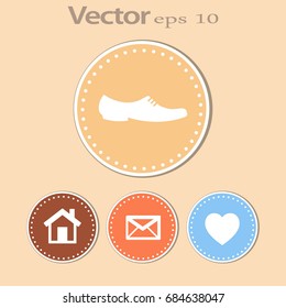Flat icon. Men's footwear. Men's shoes.