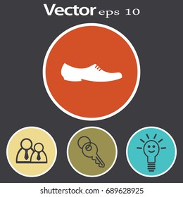 Flat icon. Men's footwear. Men's shoes.
