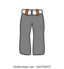 flat icon men's gray ski and snowboarding pants