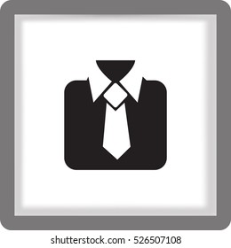 Flat Icon. Men's Suit With A Tie.