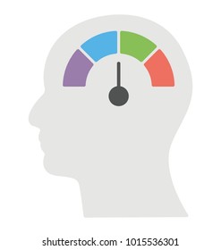 
Flat icon mental performance, cognitive performance
