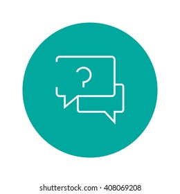 Flat Icon of Message 