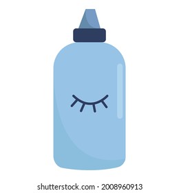 A flat icon of micellar water. Vector illustration on a white background.