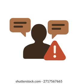 Icono plano para la conciencia de micro-agresiones