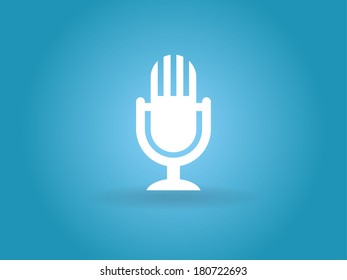Flat  icon of microphone