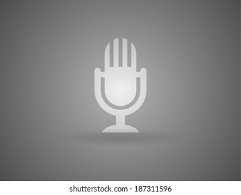 Flat  icon of microphone