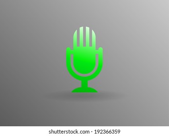 Flat  icon of microphone