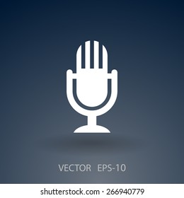 Ícone plano do microfone