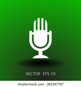 Flachsymbol des Mikrofons