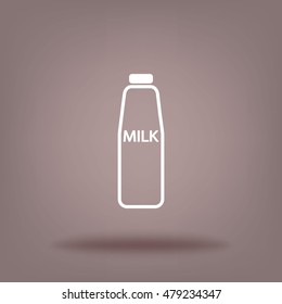 Flat icon. Milk.