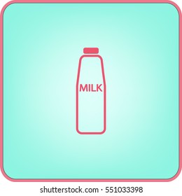 Flat icon. Milk.