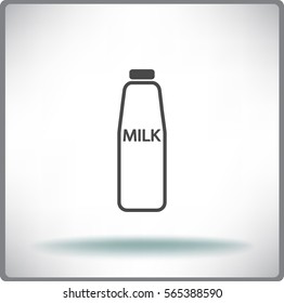 Flat icon. Milk.