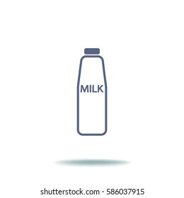 Icono plano. Leche.