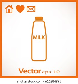 Flat icon. Milk.