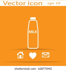 Flat icon. Milk.