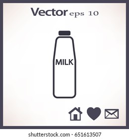 Flat icon. Milk.