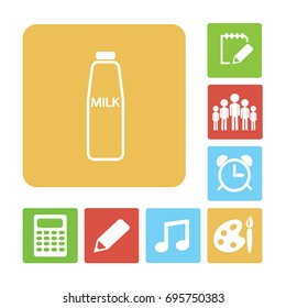 Flat icon. Milk.