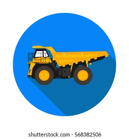 flat icon mining truck