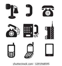 Flat icon Mobile phones style vintage and modern. vector, illustration.