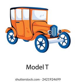 Here’s a flat icon of model t 