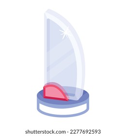 Flat icon of a modern style corporate trophy 