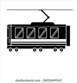 Flat Icon Modern Train Modern, Stylish and Editable Vector Illustration For Transportation and Vehicle Design