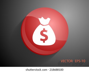 Icono plano del dinero