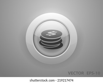 Flat icon of money
