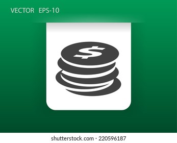 Icono plano del dinero