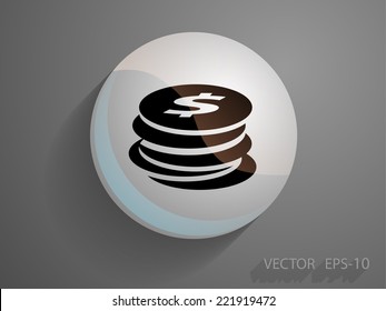 Icono plano del dinero