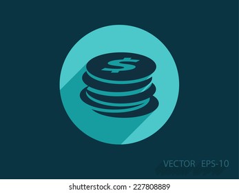 Icono plano del dinero