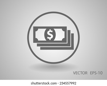 Icono plano del dinero