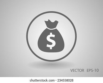Icono plano del dinero