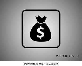 Icono plano del dinero