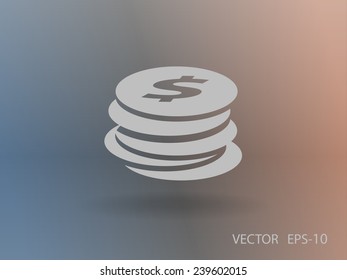 Icono plano del dinero