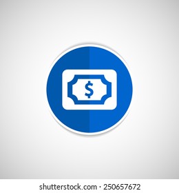 Flat icon of money 