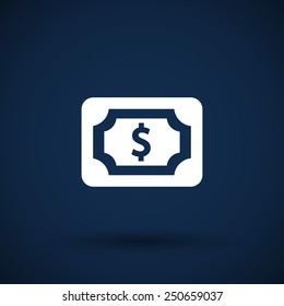 Flat icon of money 