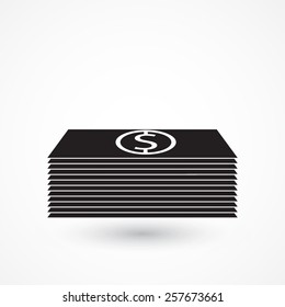 Flat icon of money.