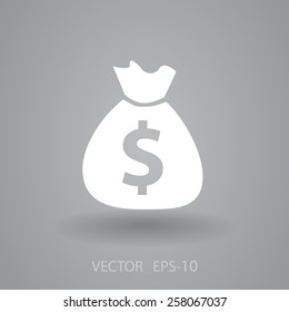 Flat icon of money