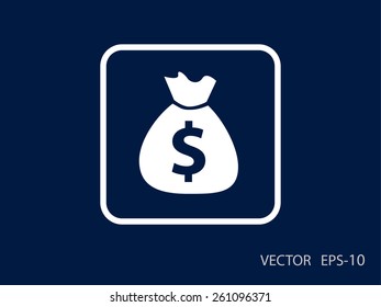 Icono plano del dinero