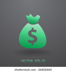 Icono plano del dinero