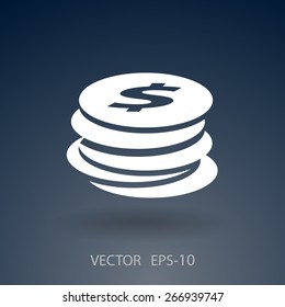 Icono plano del dinero