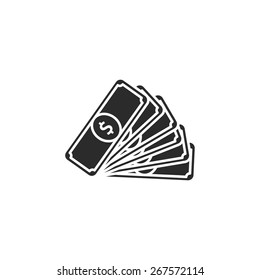 Flat icon of money