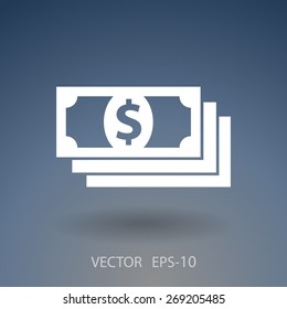 Icono plano del dinero