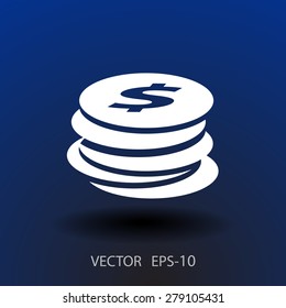 Icono plano del dinero