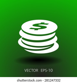 Icono plano del dinero