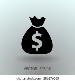 Icono plano del dinero