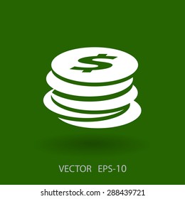 Icono plano del dinero