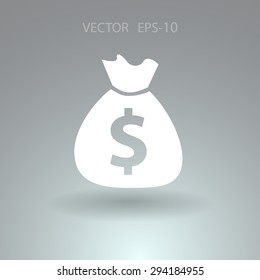 Icono plano del dinero